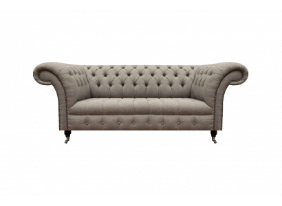 Polstermöbel Wohnzimmer Dreisitzer Sofa Couch Textil Einrichtung Chesterfield