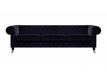 Blau Sofa Dreisitzer Wohnzimmer Polstermöbel Sofas Textil Polster Chesterfield