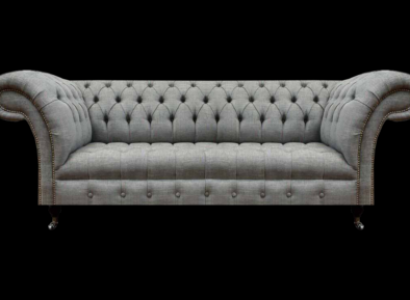 Wohnzimmer Dreisitzer Sofa Polstermöbel Chesterfield Couch Textil Neu