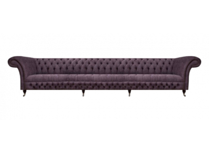 Luxus Polstermöbel Chesterfield Viersitzer Sofa Couch Stoff Wohnzimmer