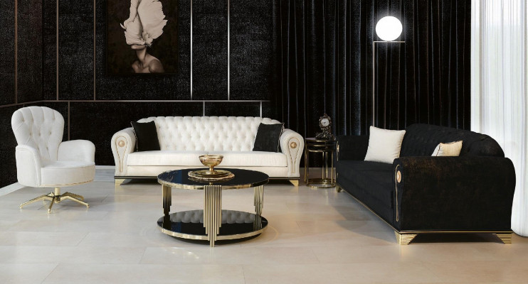 Ecksofa Wohnlandschaft Couch Eckgarnitur Polster Samt Stoff Möbel Design Grau