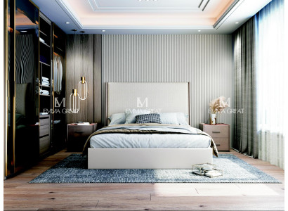 Doppelbett Bett Ehebett Design Luxus Luxur Polsterbett Designbett Leder