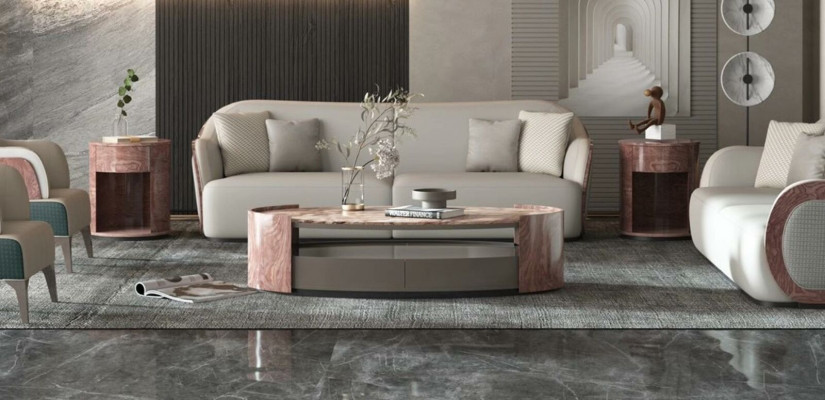 Couchtisch Luxus Design Couch Tisch Kaffee Beistell Tische Wohnzimmer Rund Tisch