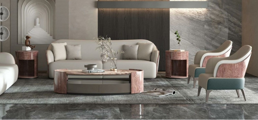 Couchtisch Luxus Design Couch Tisch Kaffee Beistell Tische Wohnzimmer Rund Tisch