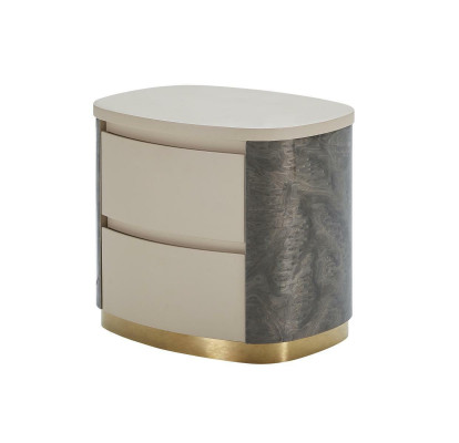 Nachttisch Luxus Beige Schlafzimmer Neu Runde Beistelltische Design Möbel Gold