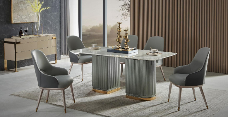 Design Esstisch Marmor Stein Tisch Moderne Esstische Möbel 180x90 Tische Neu