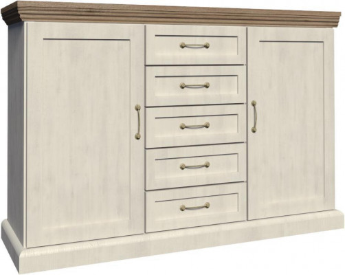 Kommode Wohnen Möbel Holz Sideboard Handarbeit Konsole Kommoden Low Board Luxus
