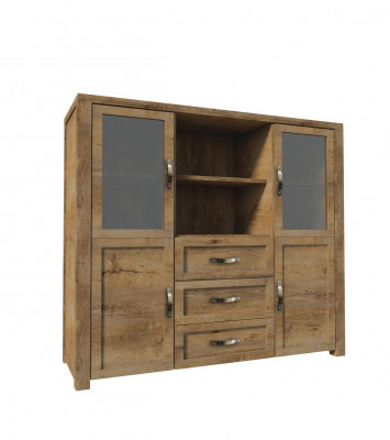 Wohnzimmermöbel Set Designer Wohnzimmer Bücherschrank Kommode Vitrine 3tlg. Neu