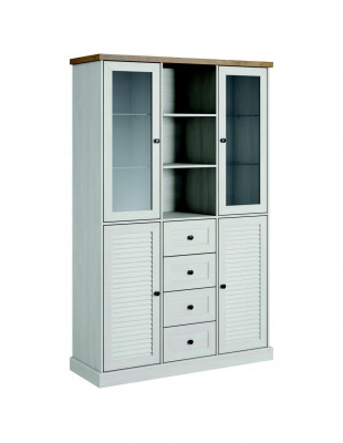Wohnwand Wohnzimmer Set Vitrine Lowboard Wandregal 3tlg Set Wohnwände Holz Neu