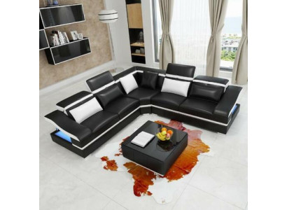 Luxus Design Ecke Ecksofa L-form Modern Sofas Ledersofa Couch Wohnlandschaft Sofa Sitz