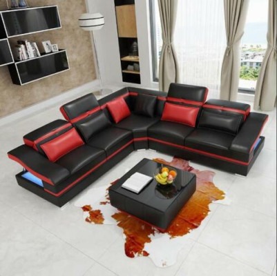 Luxus Design Ecke Ecksofa L-form Modern Sofas Ledersofa Couch Wohnlandschaft Sofa Sitz
