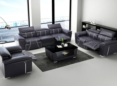 Ledersofa Sofagarnitur 31 Sitzer Set Garnitur Polstersofa Couch Designer
