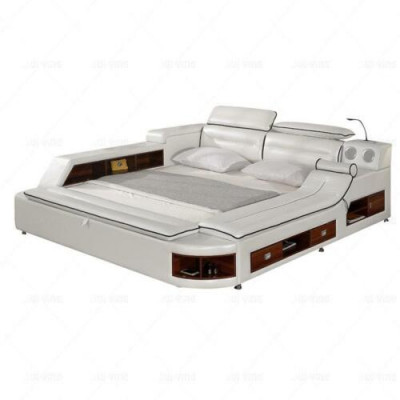 Luxus Bett Bett Leder Betten 180x200 Multifunktion Schlafzimmer Liege