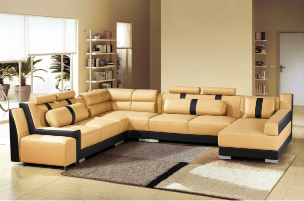 Garnitur U Form Sofa Couch Polster Garnitur Wohnlandschaft Design