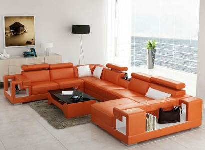 Eckgarnitur U Form Sofa Wohnlandschaft U Form Ecksofa Couch Polster