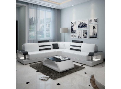Designer Sofa Couch Ecksofa Polster Garnitur Wohnlandschaft Leder Textil