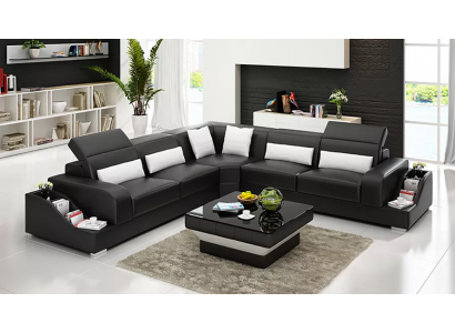 Ledersofa Couchen Design Wohnzimmer Günstige Polster Möbel Sitzgarnitur Sofa Neu