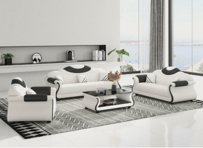 Sofagarnitur 3+2+1 Sitzer Sofas Couch Polster Garnitur Design Moderne Couchen Stoff Neu