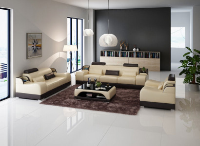 Sofagarnitur 322 Sitzer Set Design Sofa Polster Couchen Couch Modern