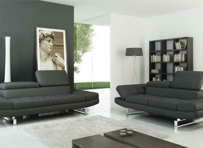 Ledersofa Couch Wohnlandschaft 3+2+1 Sitzer Garnitur Design Modern Sofa