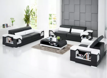 Couch Sofagarnitur 321 Sitzer Couchtisch Ledersofa Modernes Sofa Wohnlandschaft