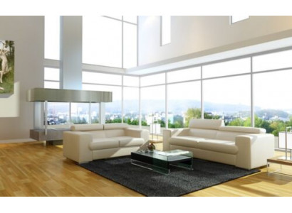 Ledersofa Couch Sofagarnitur Polster 3+1+1 Sitzer Couchen Sofa Design