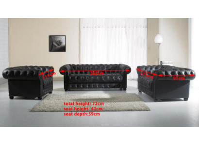 Chesterfield Couchen Sofas Polster Leder 321 Sitzer Sofagarnitur Garnituren