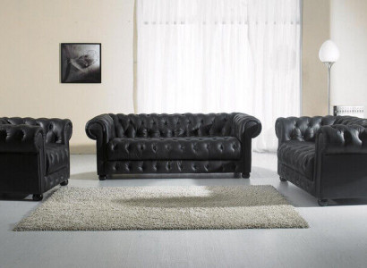Chesterfield Sofagarnitur 311 Sitzer Design Couch Polster Sofa Garnitur Set