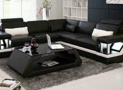 Eckgarnituren Leder Sofa Polster Sitzecke Designer Polsterecke Couch