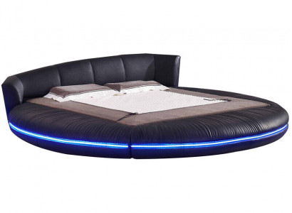 Rund Design Betten Leder Rundes Bett Doppel Luxus Hotel Gestell Schlaf Sofort