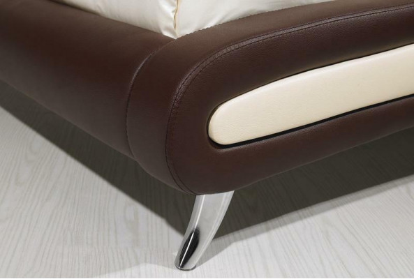 Designer Bett Betten Ehebett Doppelbett Polsterbett Schlafzimmer Lederbett