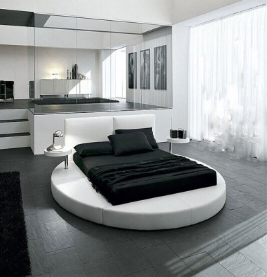 Rundes Bett Rund Design Betten Leder Doppel Hotel Gestell Luxus Schlaf