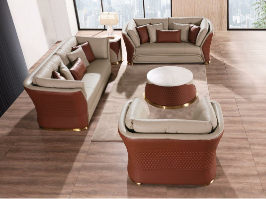 Couchen Sofas Polster Leder 32 Sitzer Sofagarnitur Set Designer Garnituren
