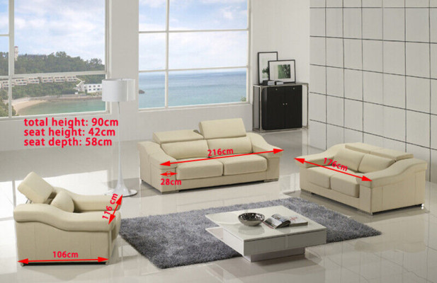 Design Couchen Sofas Polster 32 Sitzer Sofagarnitur Set Sofa Leder Garnituren