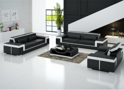 Sofa 2 Sitzer Polster Designer Couchen Sofas Garnitur NEU Ledersofa