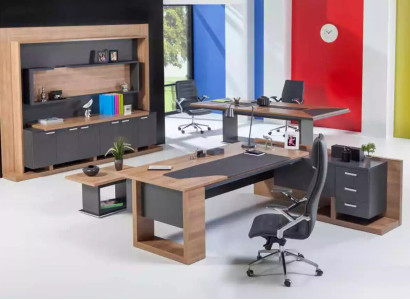 Schreibtisch Büromöbel Eckschreibtisch Couchtisch Aktenschrank 3tlg. Set