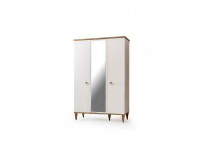 Luxuriöser Weißer Kleiderschrank Designer Holzschrank Glasschrank Möbel