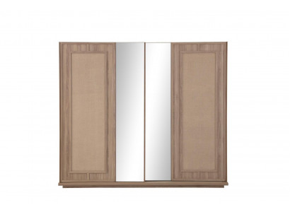 Beiger Schlafzimmer Kleiderschrank Designer 2-türiger Glasschrank Neu