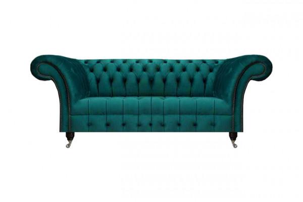 Design Möbel Grün Sofa Couch Dreisitze Einrichtung Chesterfield Polstersofa