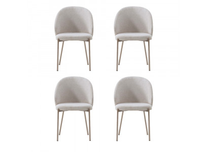 Stilvolle Weiße Stühle Esszimmermöbel Sessel Gepolstert Luxe Stoff Möbel
