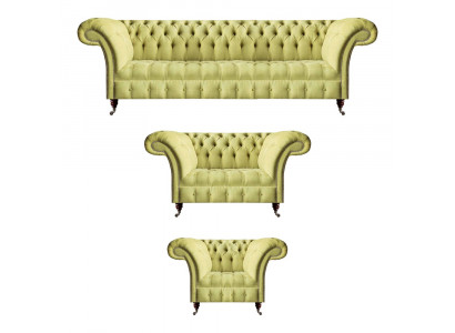Wohnzimmer Sofa Set 3tlg Luxus Sitzmöbel Chesterfield Sofagarnitur Neu