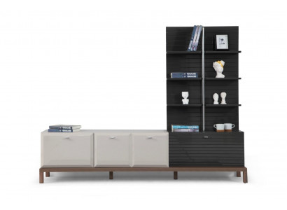 Schwarz-Weißer Lowboard Designer RTV-Schrank Designer Wohnzimmer Möbel
