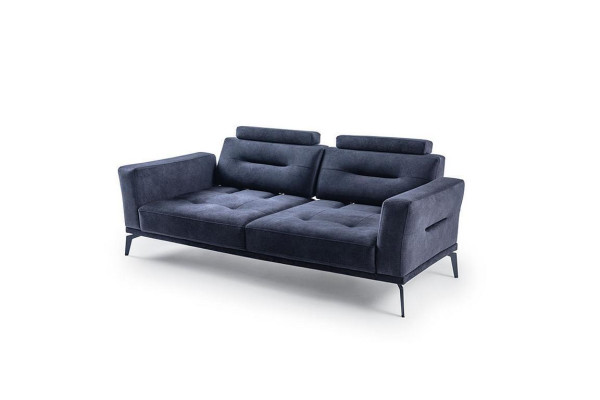  3-Sitzer Grau Modern Design Luxus Stoffsofa Wohnzimmer Dreisitzer Sofa
