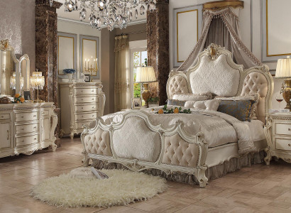 Bett 2x Nachttisch 3 tlg. Schlafzimmer Set Luxus Design Betten Chesterfield