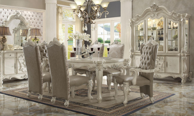 Königliche Esszimmergarnitur Barock-Rokoko Esszimmer Möbel 6x Stühle Esstisch 7tlg. Set