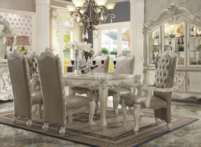 Königliche Esszimmergarnitur Barock-Rokoko Esszimmer Möbel 6x Stühle Esstisch 7tlg. Set