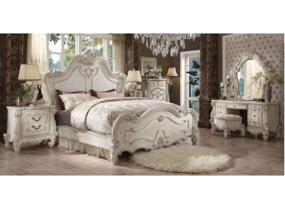 Klassisches Bett Doppelbett 2x Nachttische Holz Design Betten Neu 3 tlg.