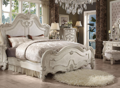 Klassisches Bett Doppelbett 2x Nachttische Holz Design Betten Neu 3 tlg.