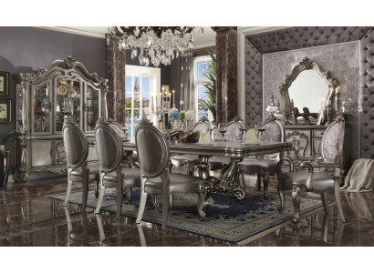 Anrichte Luxus Schaufenster Vitrine Schrank Glas Antik Stil Barock Rokoko
