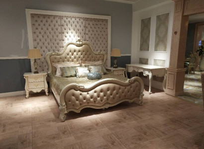 Luxus Chesterfield Betten Königliches Leder Bett Palast Hotel Doppelbett